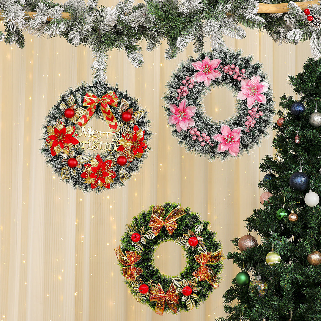 Festive Reindeer Door Wreath Decoration Kalsten