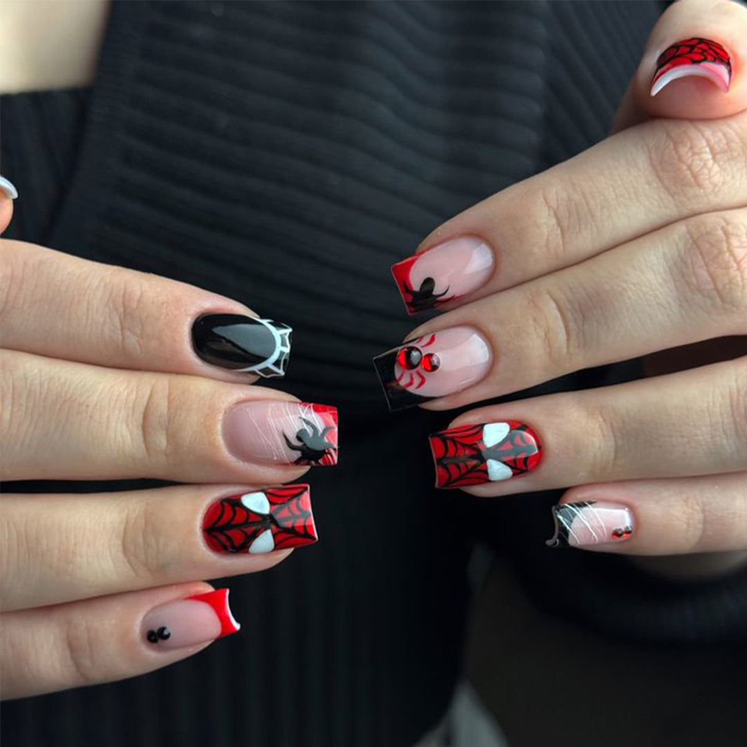 Spider-Themed Decorative Nail Art Kalsten
