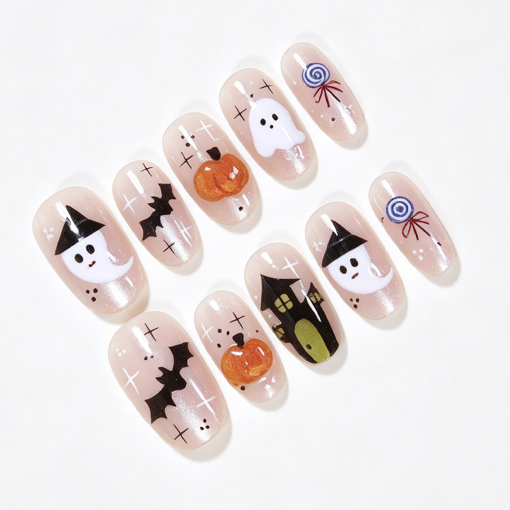 Halloween-Themed Artistic Press-On Nail Set Kalsten