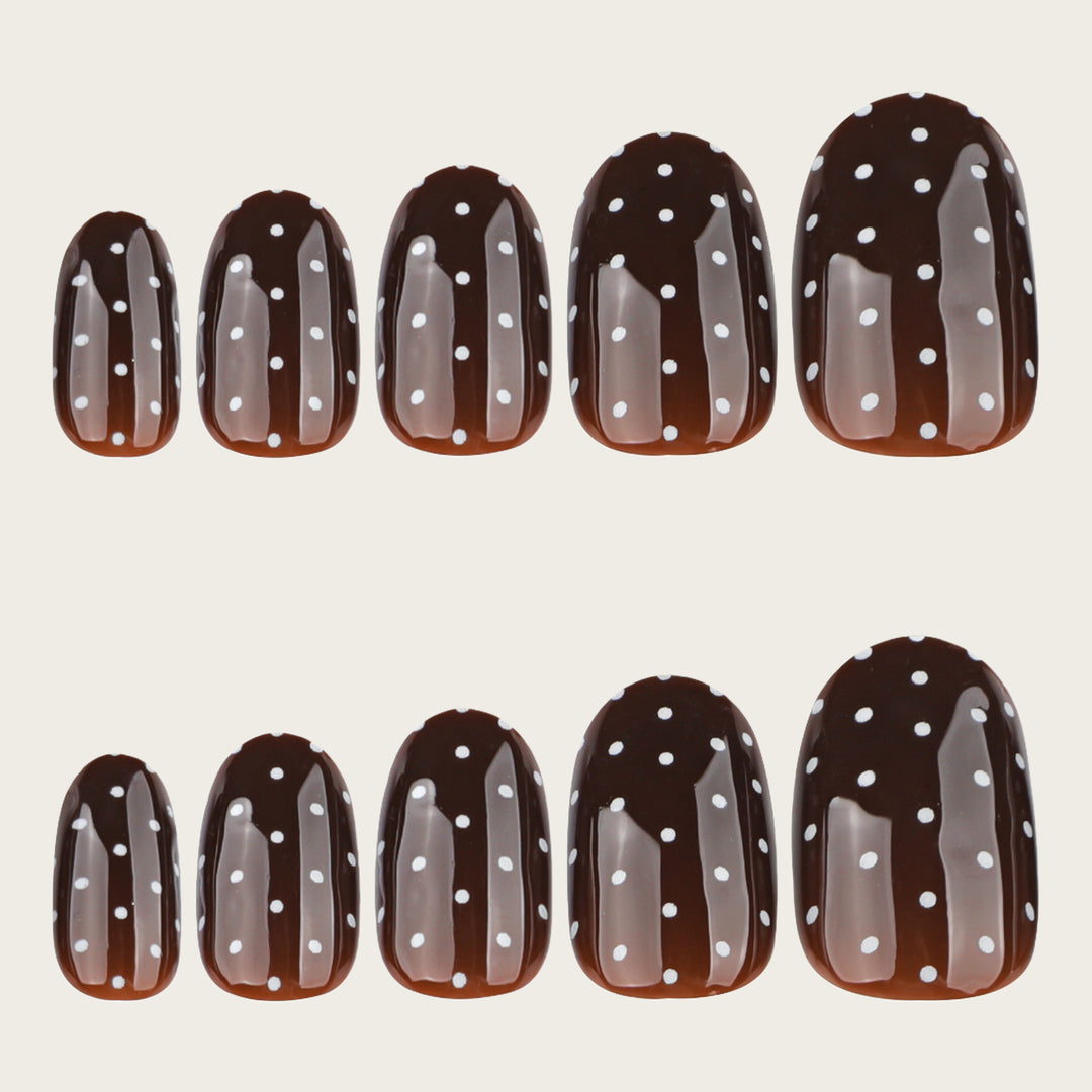 Trendy Polka Dot Press-On Nails Kalsten