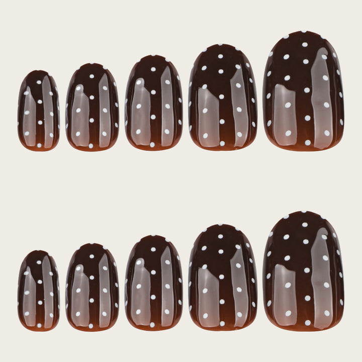 Trendy Polka Dot Press-On Nails Kalsten