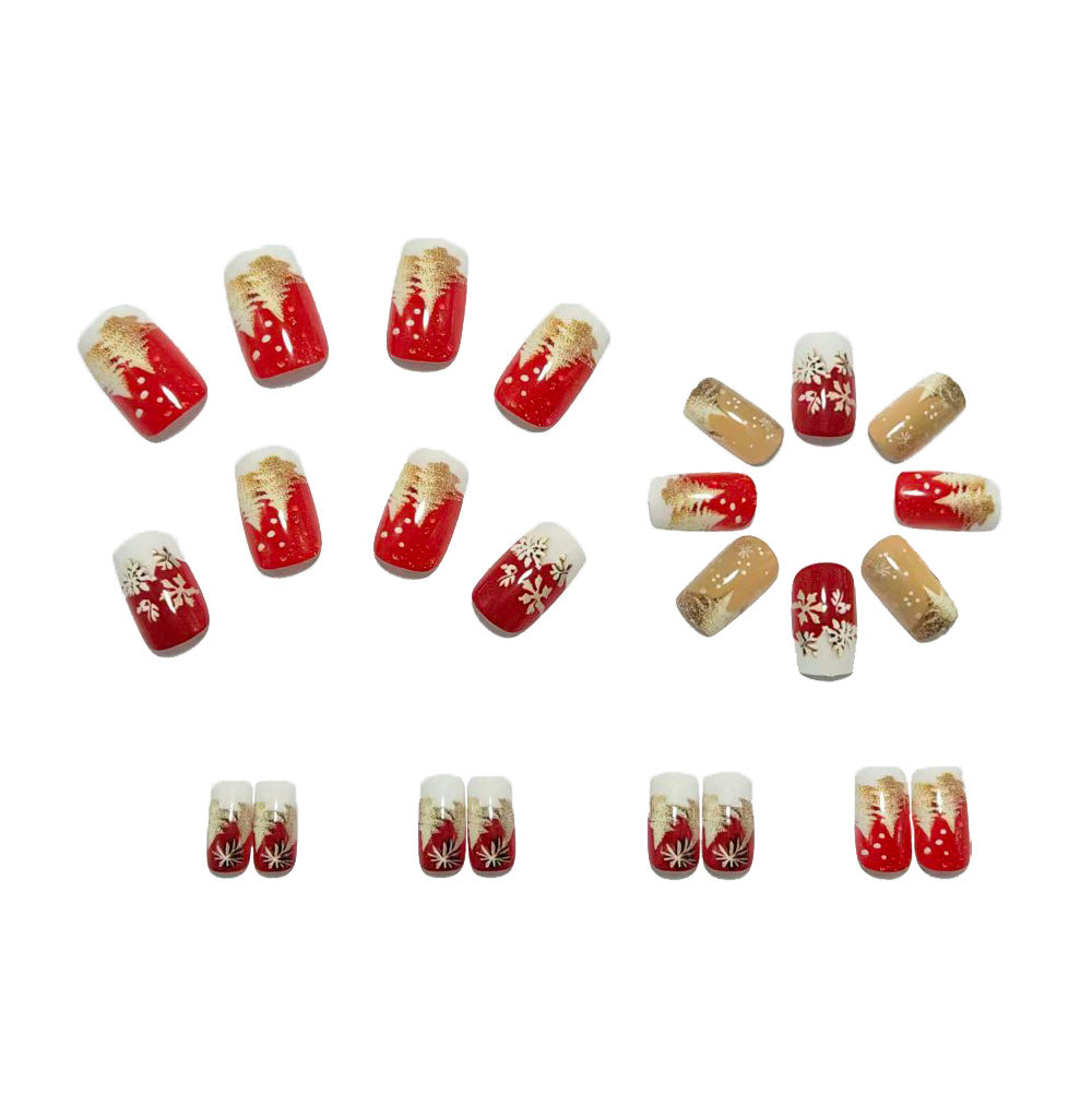 Artificial nails with festive winter design Kalsten