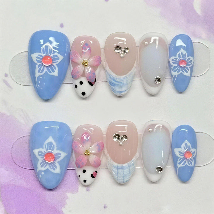 Decorative Floral Press-On Nail Art Set Kalsten 1790636555
