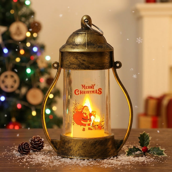 LED Decorative Lantern with Christmas Design