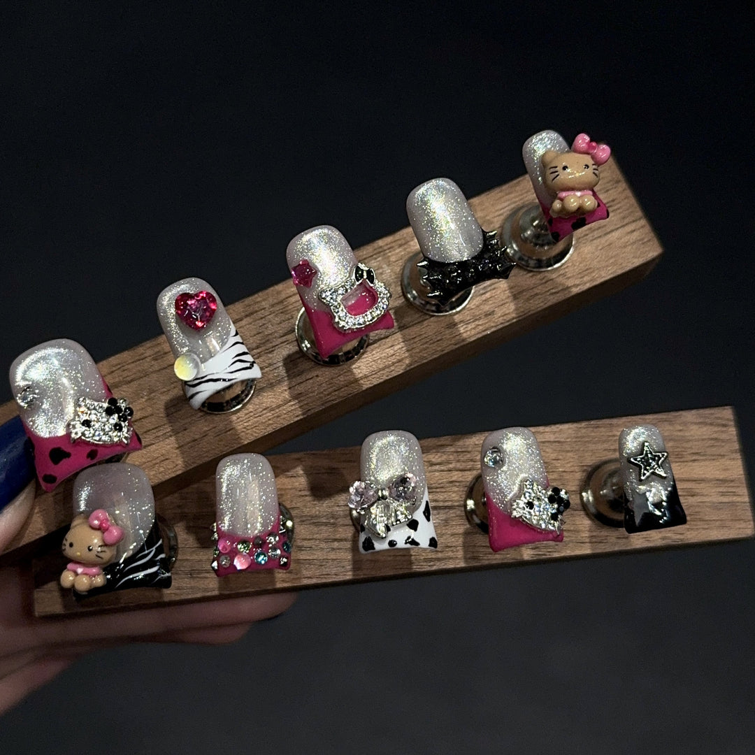 Creative Art Nails with Playful Design Kalsten