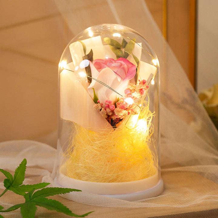 Decorative glass ball with LED lighting