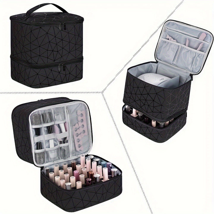 Cosmetic Organizer Bag with Dual Design and Sturdy Interior Lining Kalsten