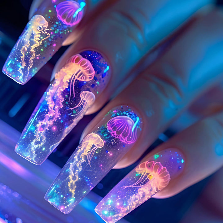 Creative 3D Art Nails with Ocean Motif Kalsten