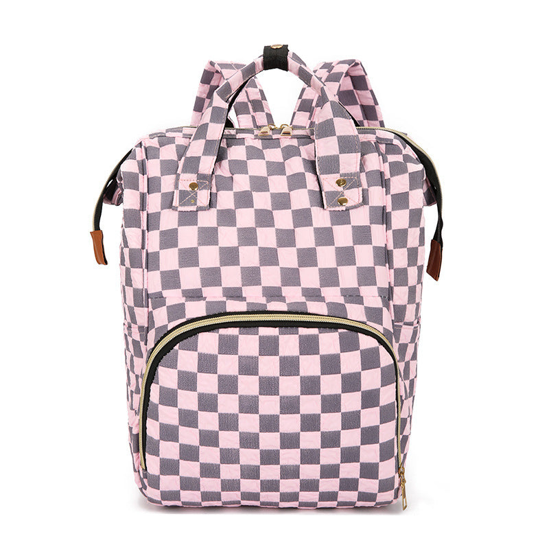 Checkered Patterned Backpack Kalsten
