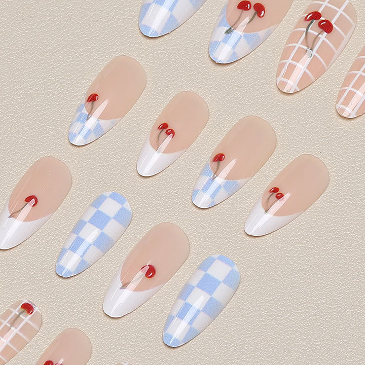 Artistic Cherry Blossom Press-On Nails