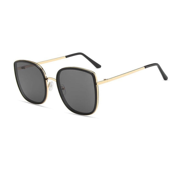 Women's modern square sunglasses with wide temples Kalsten
