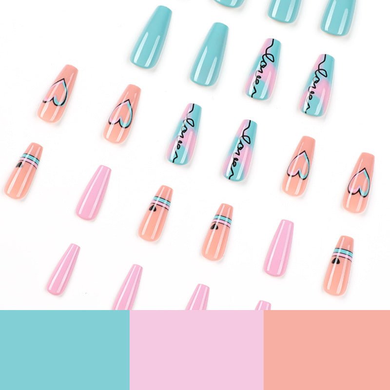 Artful acrylic nails in modern design with creative colors Kalsten