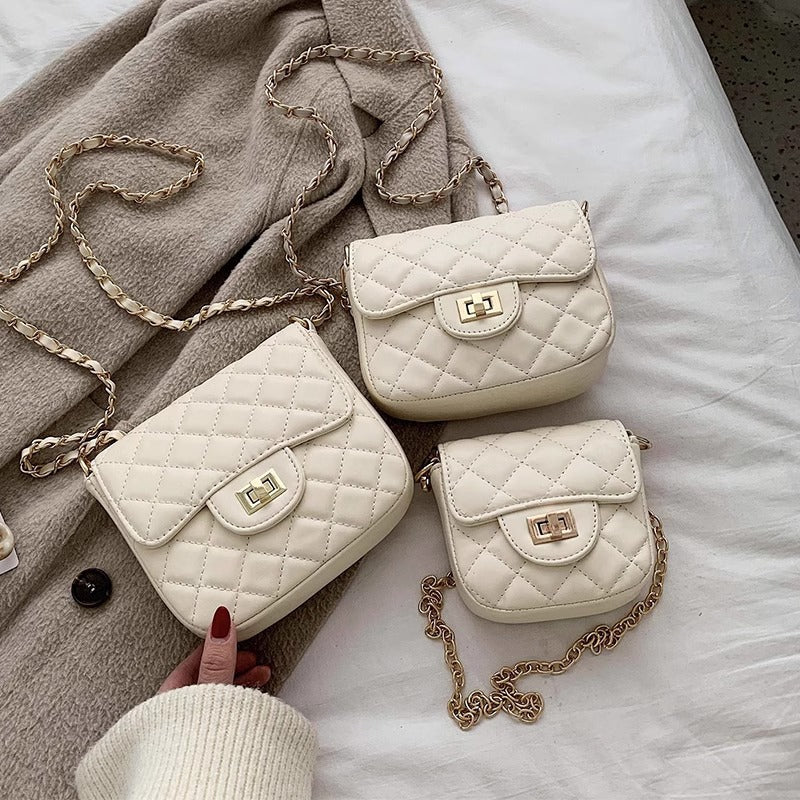 Quilted Crossbody Messenger Bag Kalsten