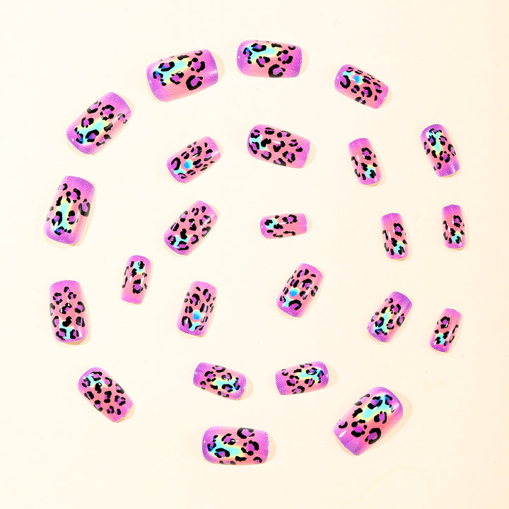 Artistic Leopard Print Gel Nail Extensions Kalsten