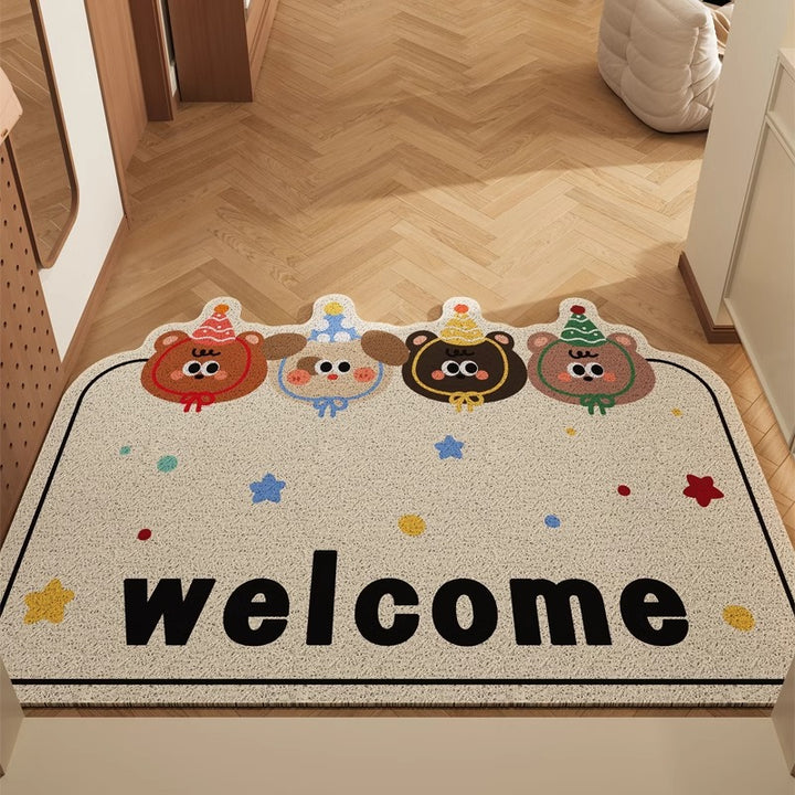 Cartoon-Themed Welcome Mat for Indoor Home Display