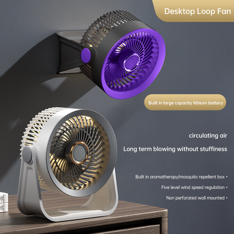 Unisex nan portable rechargeable desk air circulator with adjustable tilt and whisper-quiet brushless motor Kalsten