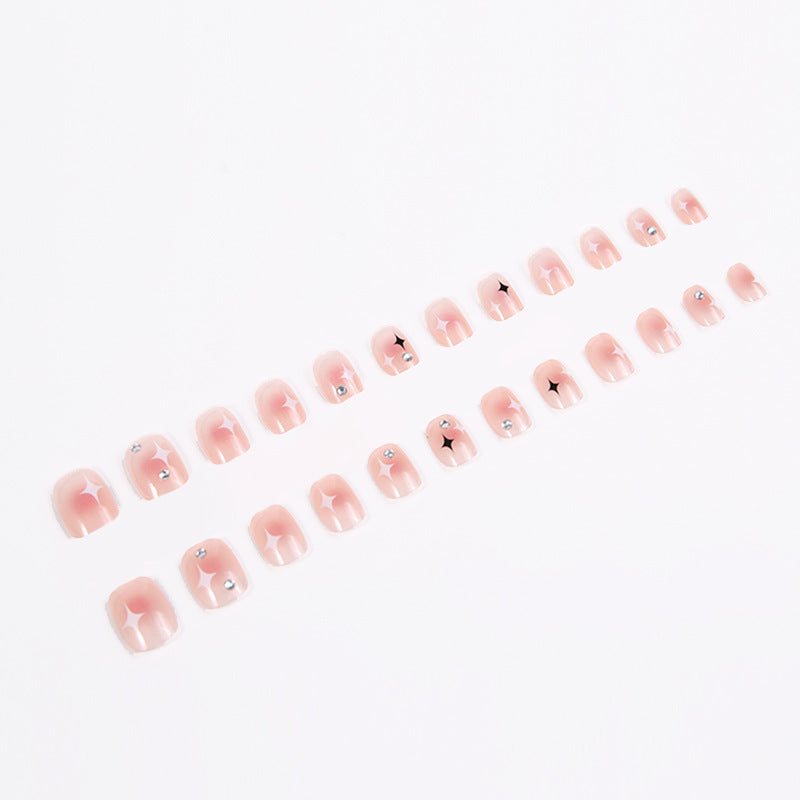 Elegant Rhinestone-Embellished Press-On Nails