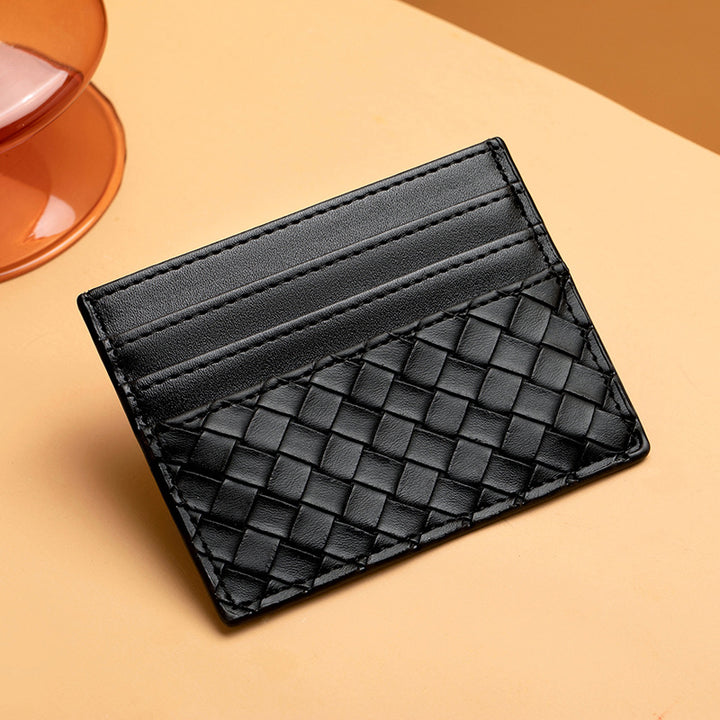 Woven Leather Cardholder Kalsten