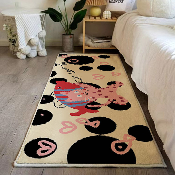 Playful Cat-Themed Bath Rug Kalsten