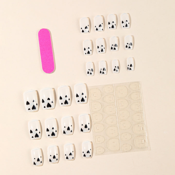 Heart-Accent Acrylic Nail Art Set Kalsten