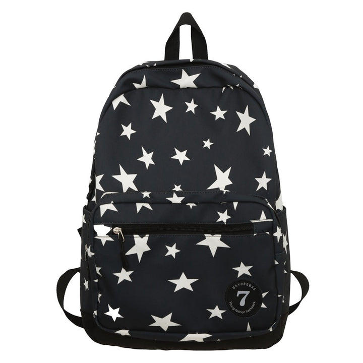 Star Print Casual School Backpack Kalsten
