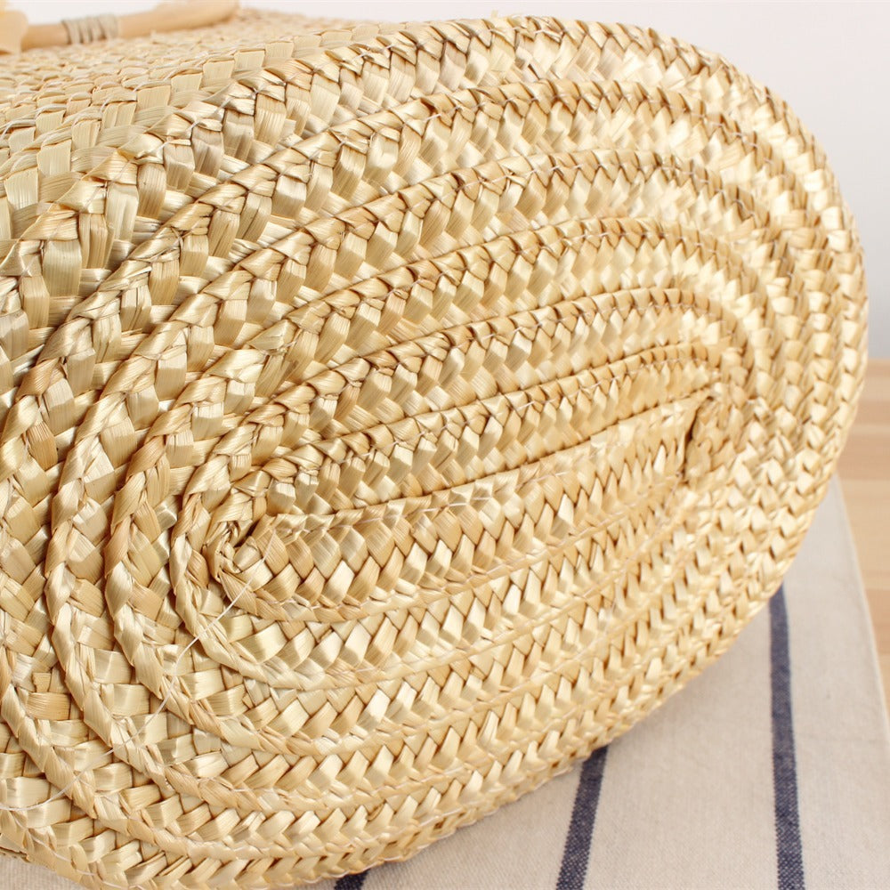 Basket bag with decorative floral design Kalsten