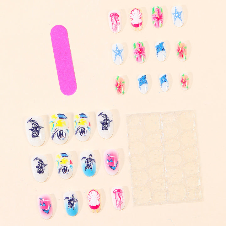 Tropical Ocean-Inspired Nail Art Set Kalsten