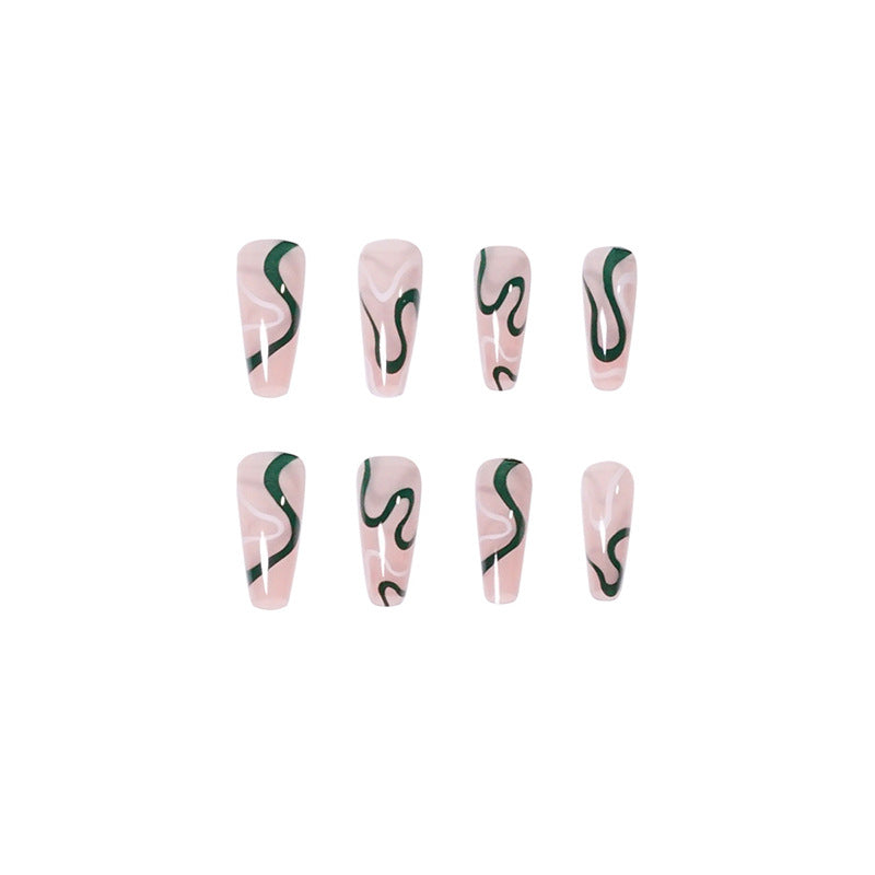 Artifical nails with luxurious wave pattern Kalsten