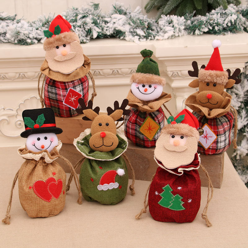 Festive Decorative Plush Snowman Gift Bag Kalsten