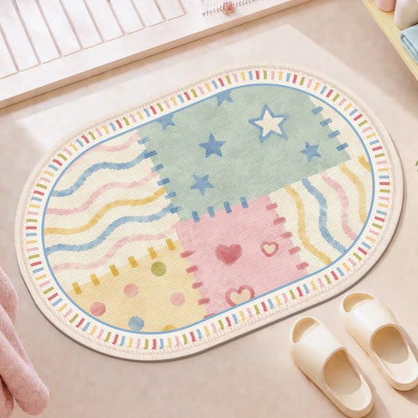 Playful Patchwork Bath Mat
