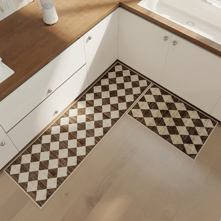 Geometric Pattern Kitchen Runner Mat