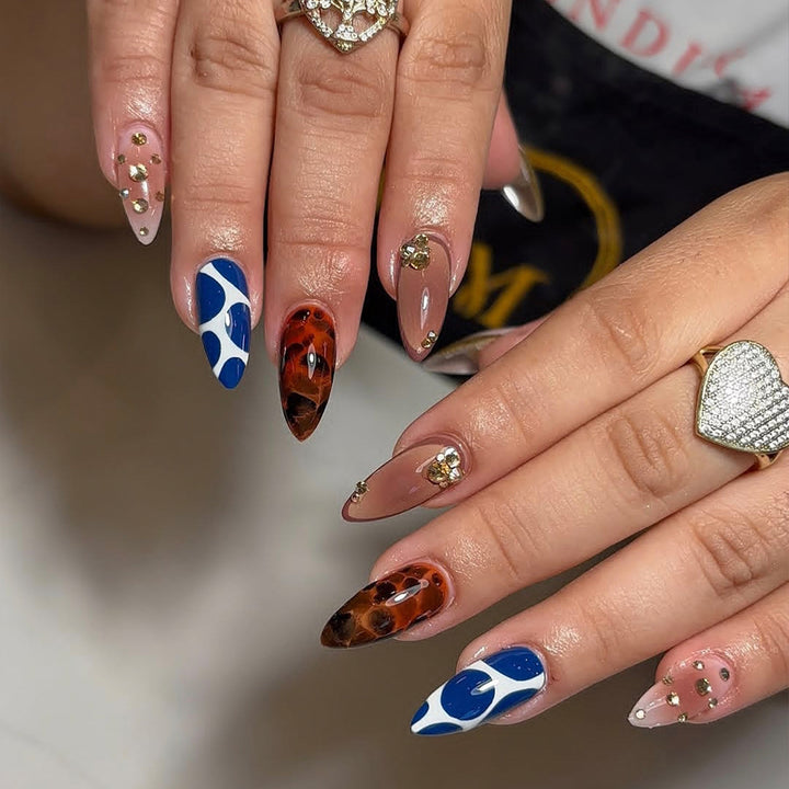 Artificial Stiletto Fingernails with Extravagant Design Kalsten
