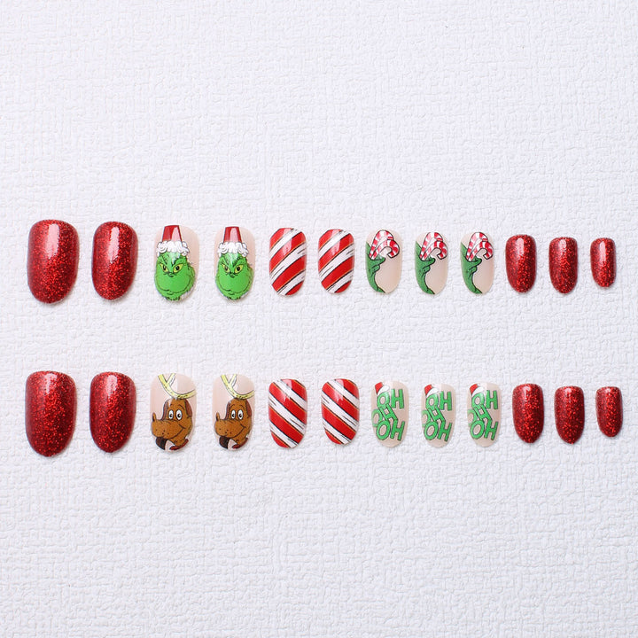 Holiday-Themed Press-On Nail Art Kalsten