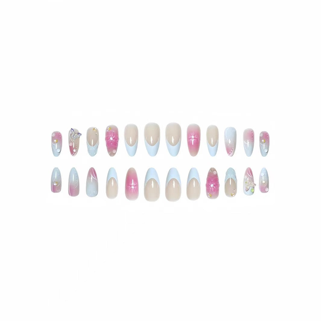 Premium Floral Art Press-On Nail Set Kalsten
