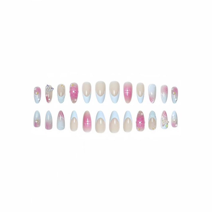 Premium Floral Art Press-On Nail Set Kalsten