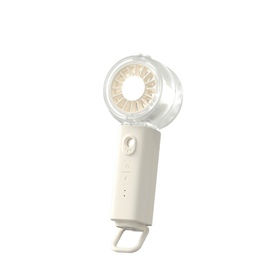 Cooling portable rechargeable handheld misting fan with foldable loop and adjustable multi-speed control Kalsten