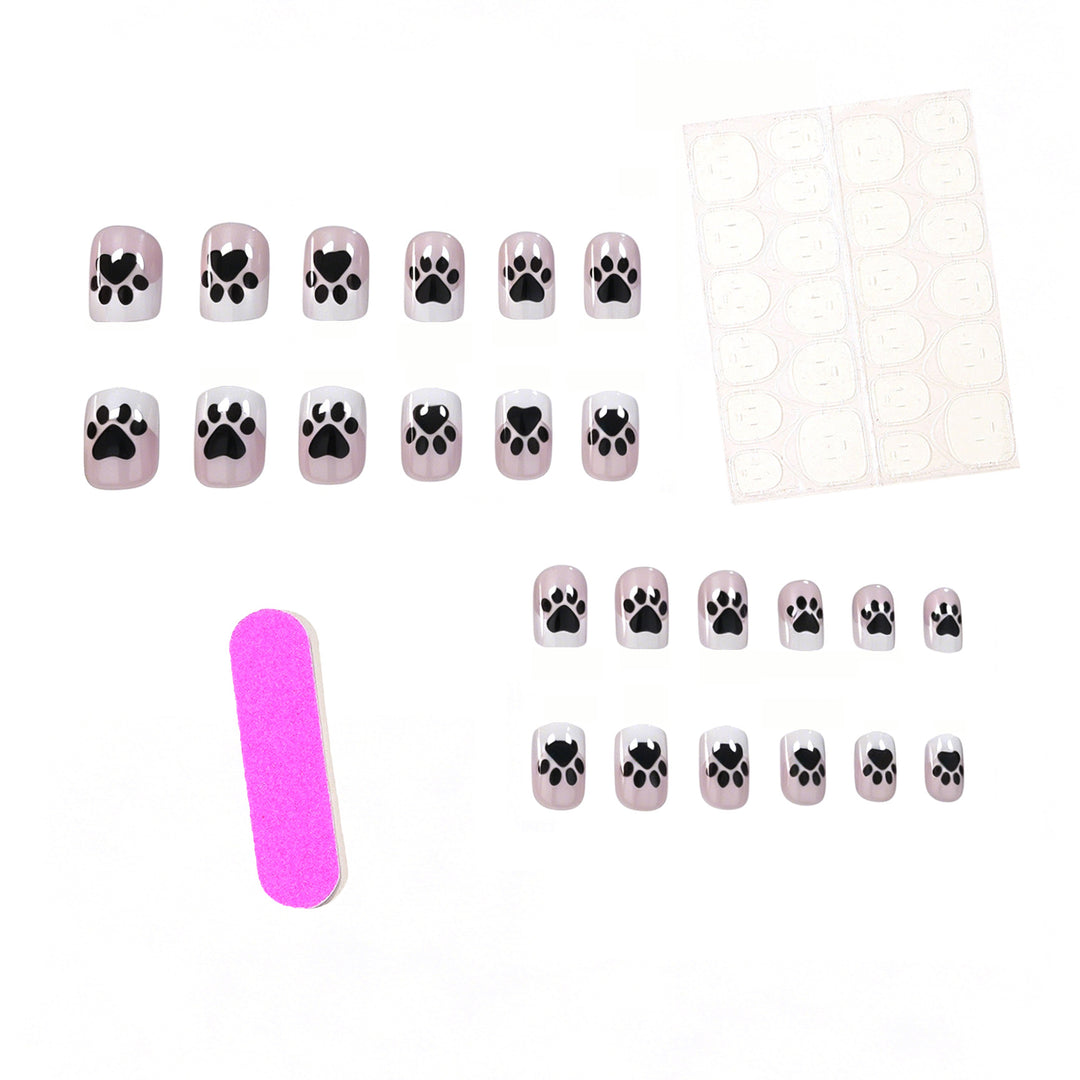Artistic Paw Print Acrylic Nail Art Extensions Kalsten