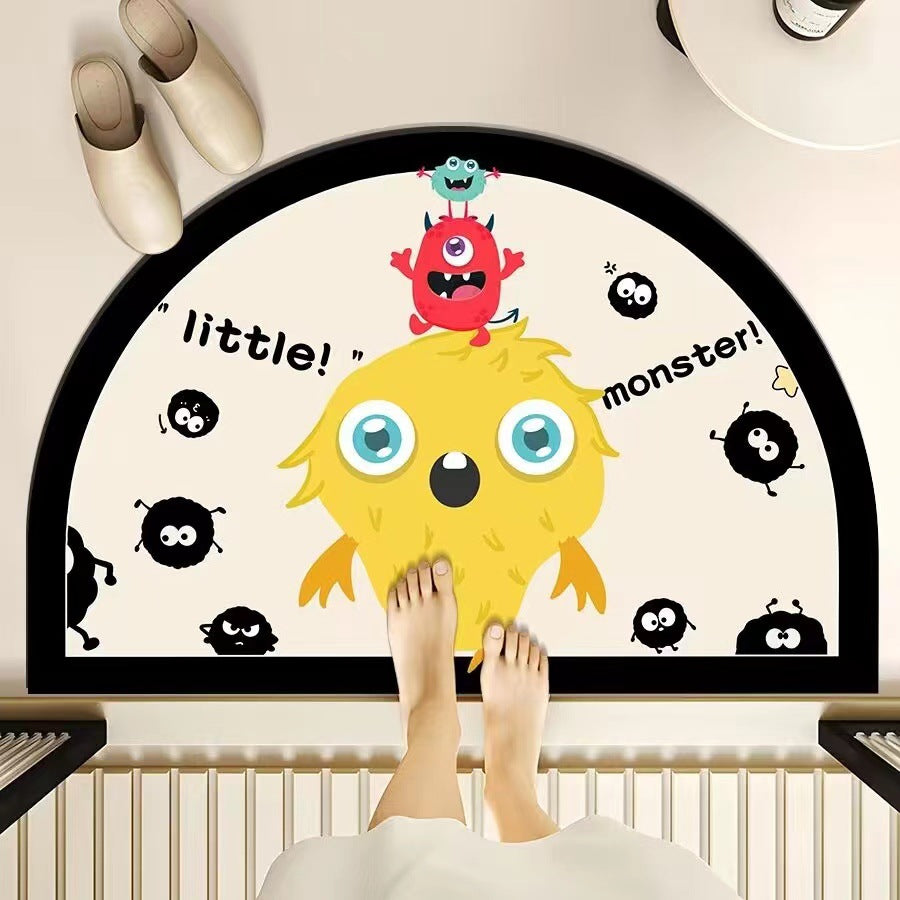 Playful Monster-Themed Bath Mat Kalsten
