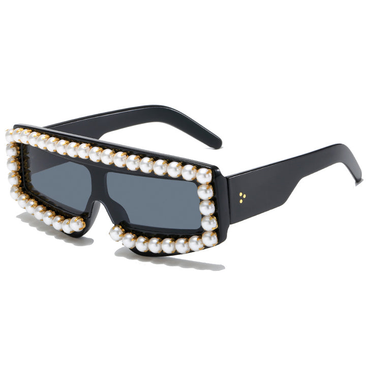 Women's fashionable sunglasses with pearl appliqués Kalsten