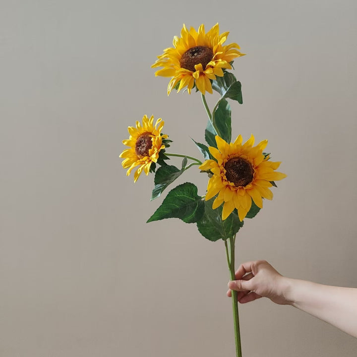 Lifelike Sunflower Stem Arrangement