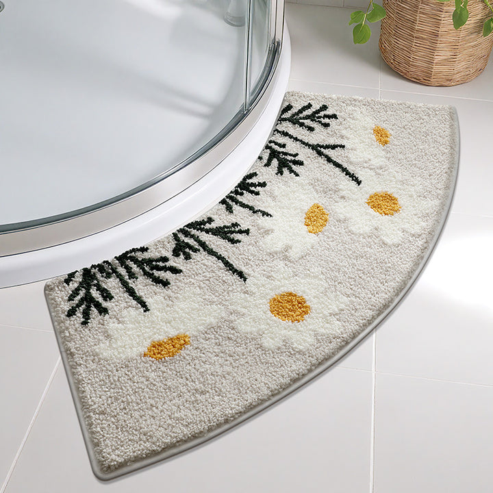 Floral Design Memory Foam Bath Mat Kalsten