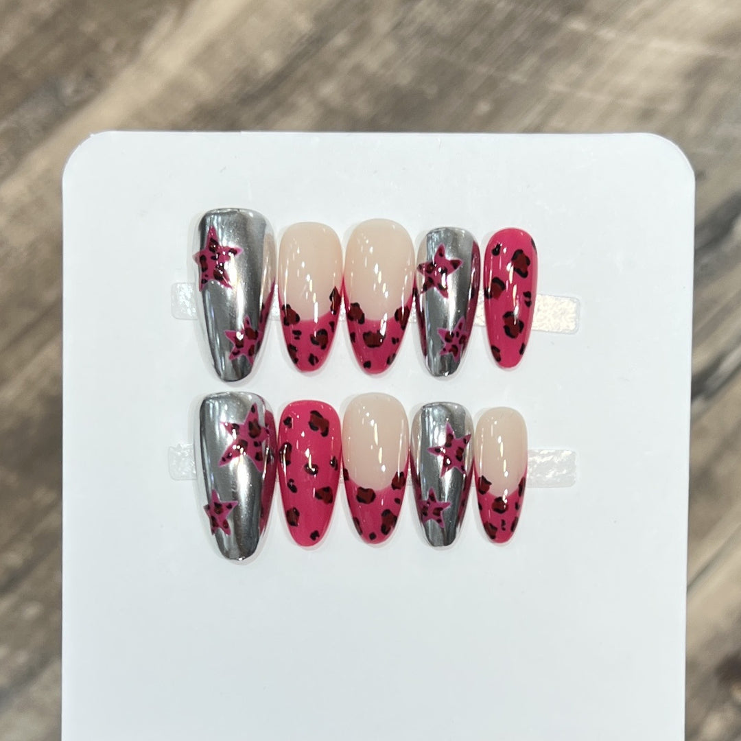Decorative Floral Stiletto Press-On Nail Set Kalsten