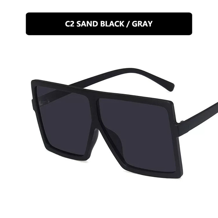 Women modern oversized sunglasses with transparent frame and stylish lenses Kalsten