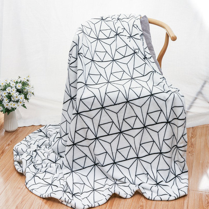 Geometric Pattern Cozy Throw Blanket