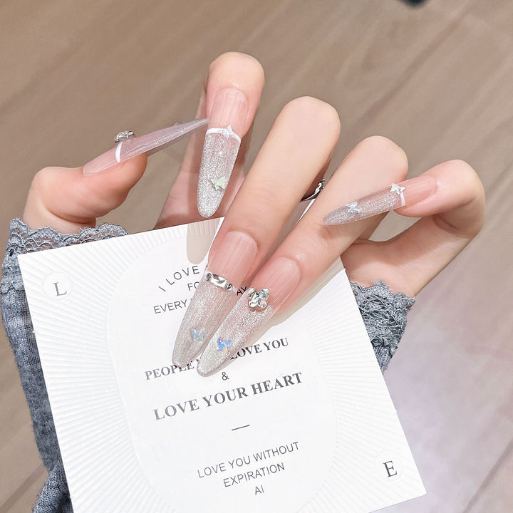 Artisanal Glittery Press-On Nail Extensions Kalsten