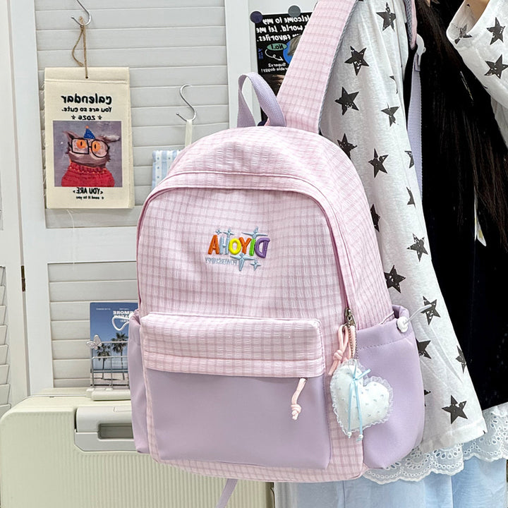 Textured School Backpack Kalsten