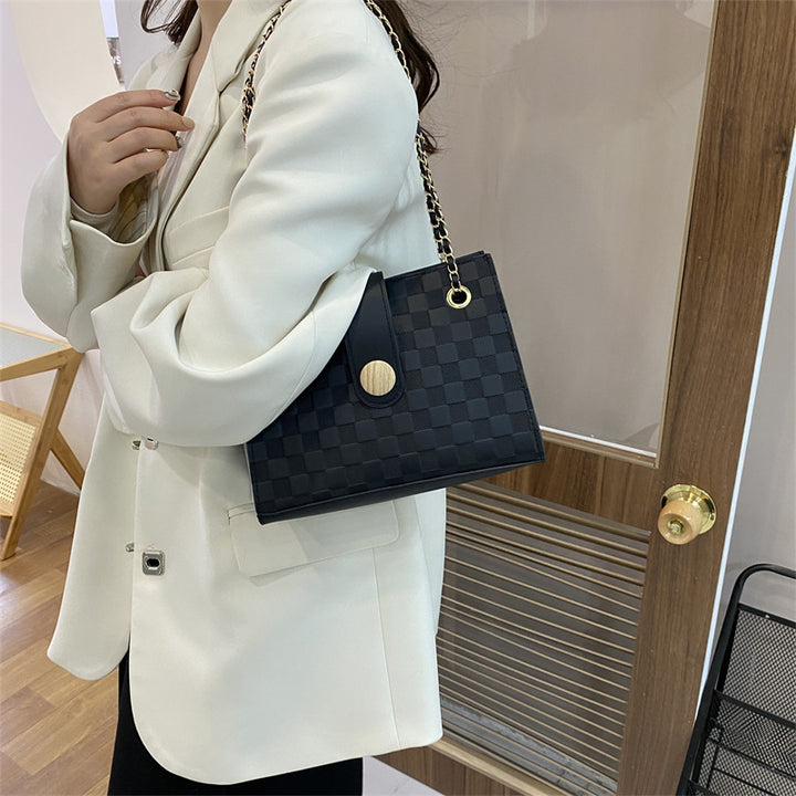 Textured Faux Leather Handbag