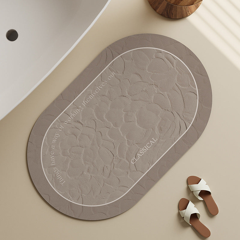 Elegant Floral Bath Mat Kalsten
