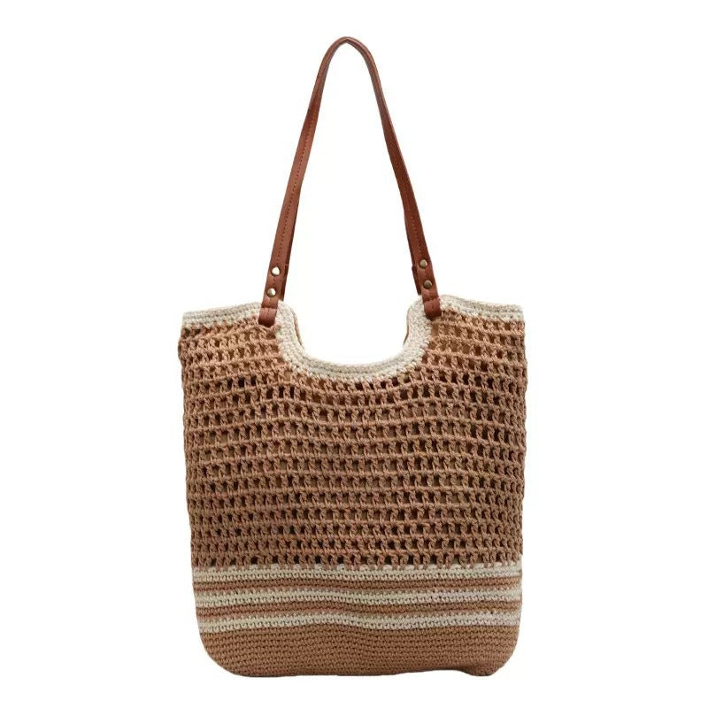 Handwoven beach bag with fine mesh structure Kalsten