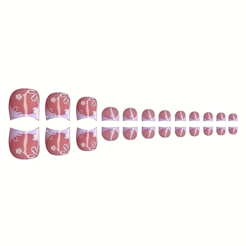 3D Floral Decorative Press-On Nails Set Kalsten